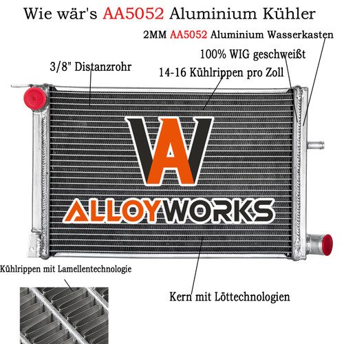 40mm wasserkühler aluminium - 40mm,