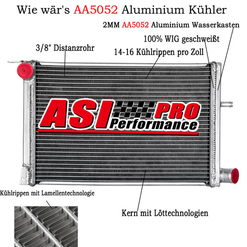 40mm aluminium wasserkühler - aluminium,